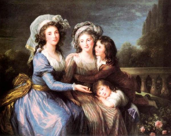 Charles Lebrun Marquise de Roug with Her Sons Alexis and Adrien